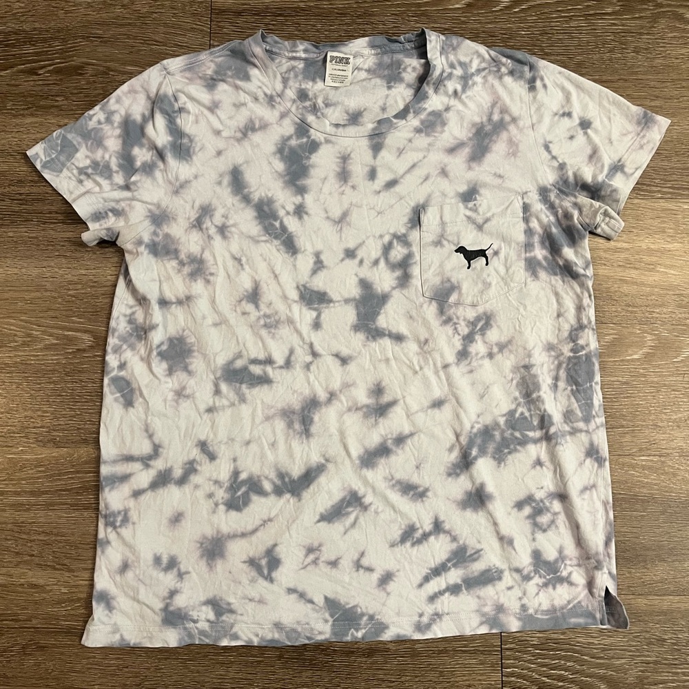 SOLD VS PINK | Tie Dye Campus Crewneck Pocket Tee Size Large - Picture 2 of 3